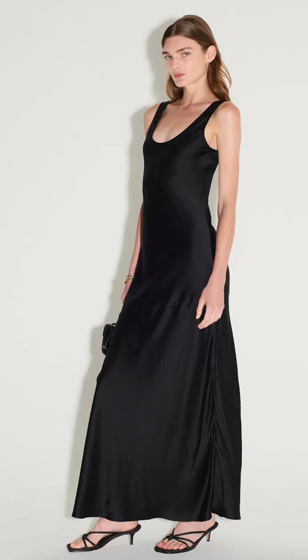 Hansen and Gretel Patricia Bias Cut Dress Black Size 12 for rent on The Volte - main image