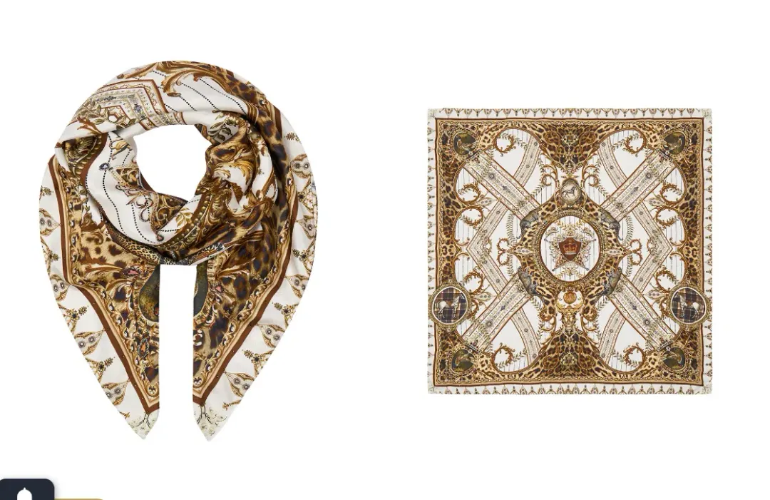 Camilla Pants, Bralette & Scarf - Mind Your Manor Print Size 8/XS for rent on The Volte - main image