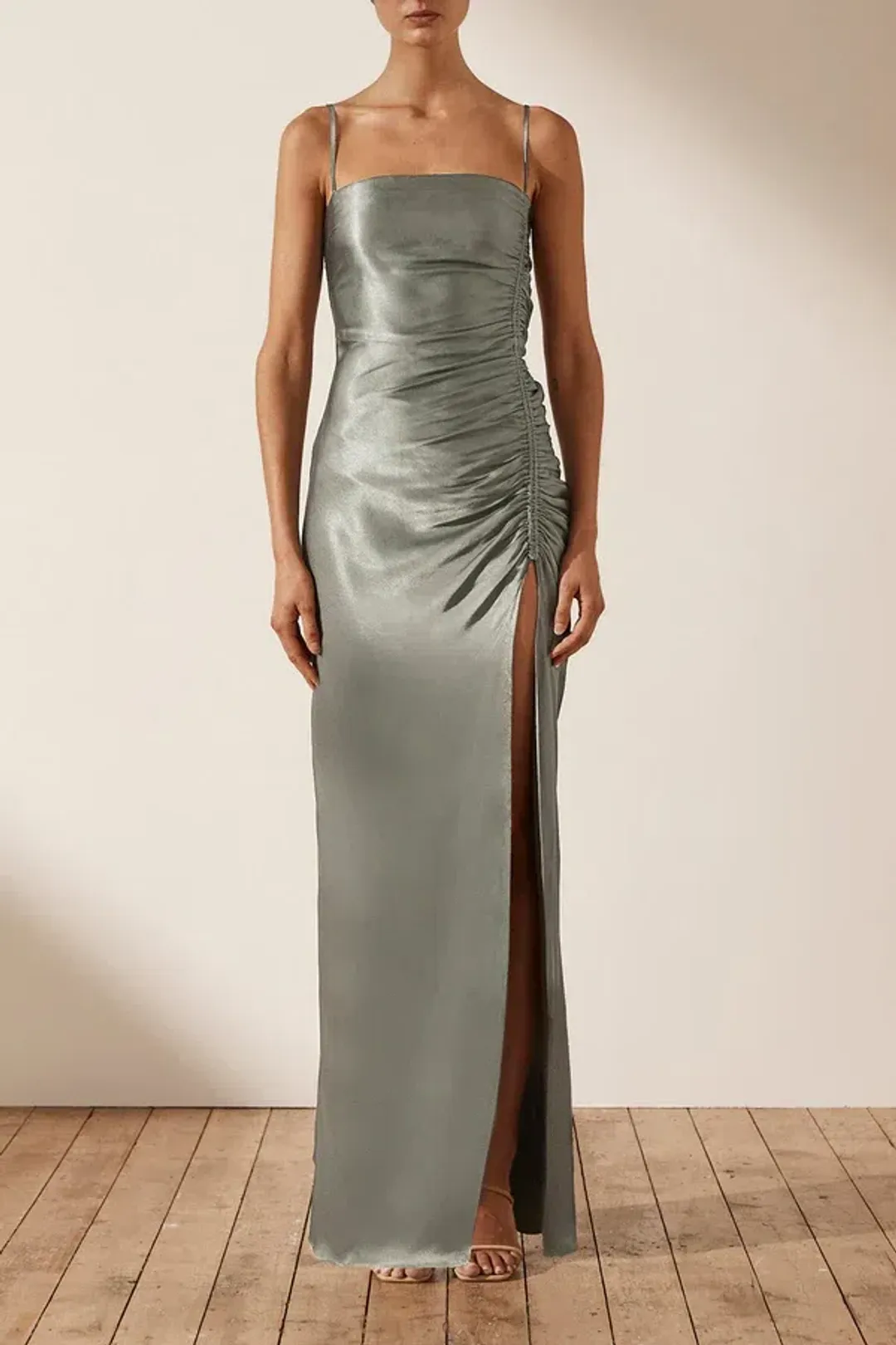 Shona Joy La Lune Ruched Maxi Dress Size 12 for rent on The Volte - main image