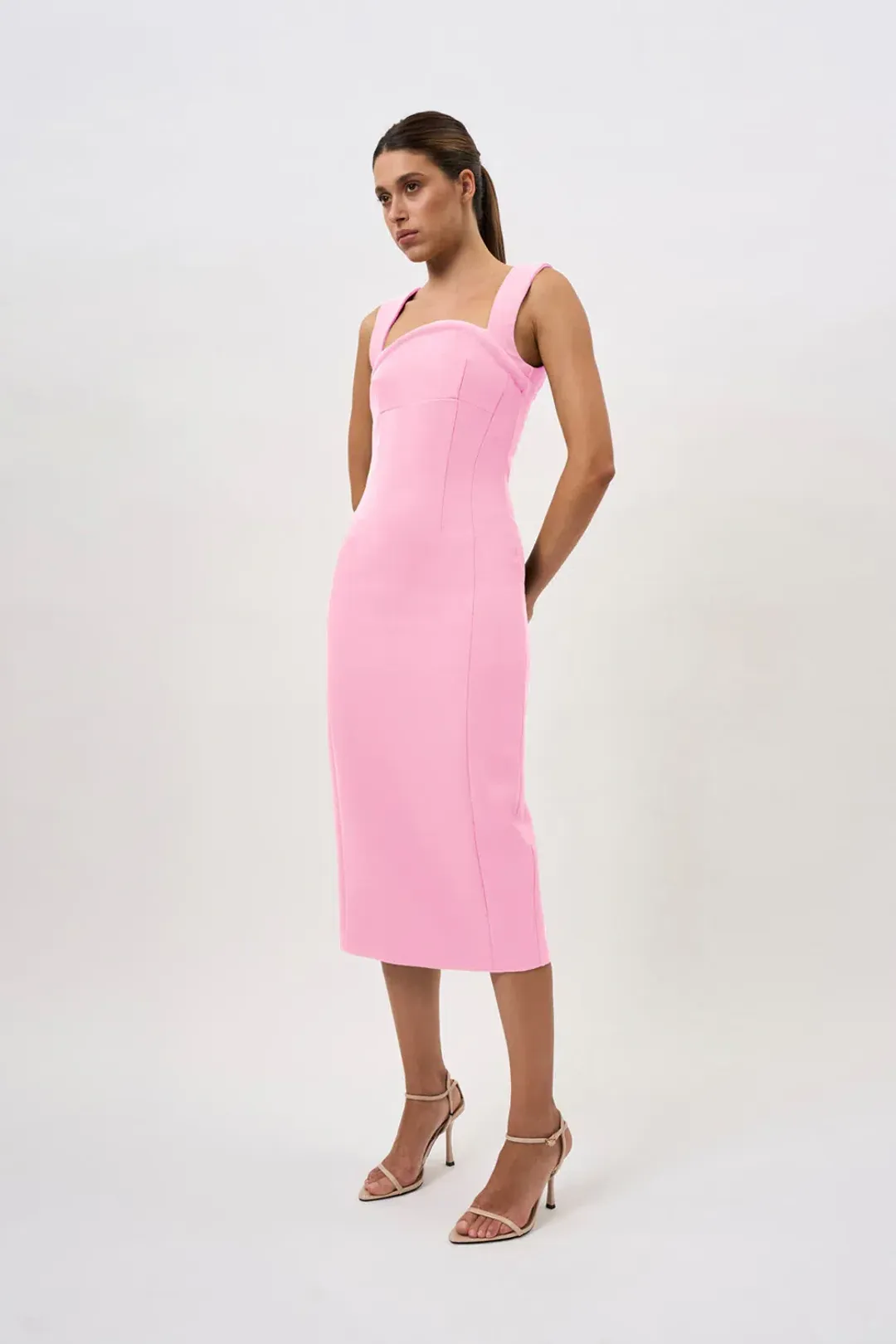 By Johnny Elara Curve Midi Dress Size 12 for rent on The Volte - main image