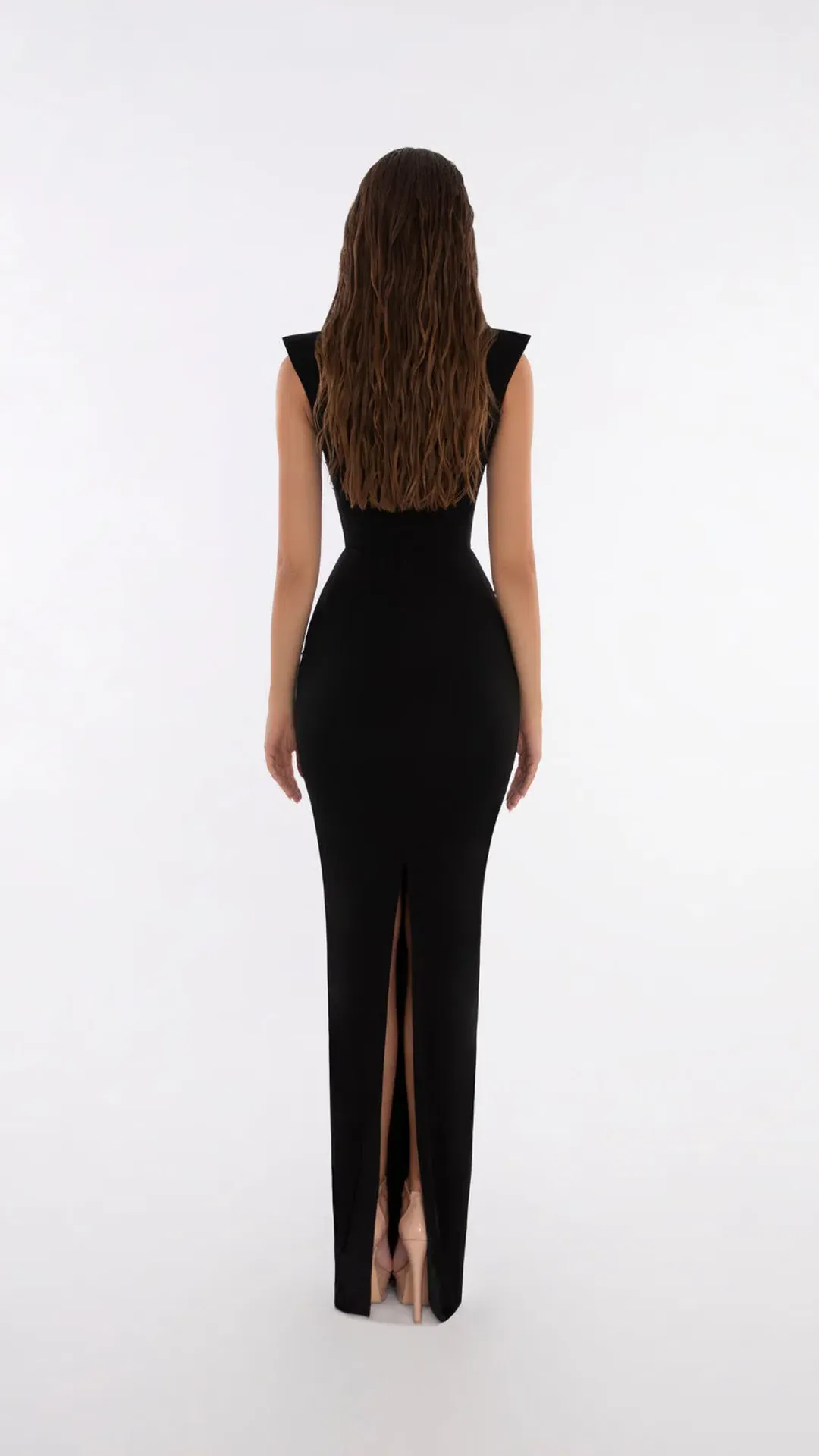Albina Dayla Halter Neck Spider Dress Black Size 12 for rent on The Volte - main image