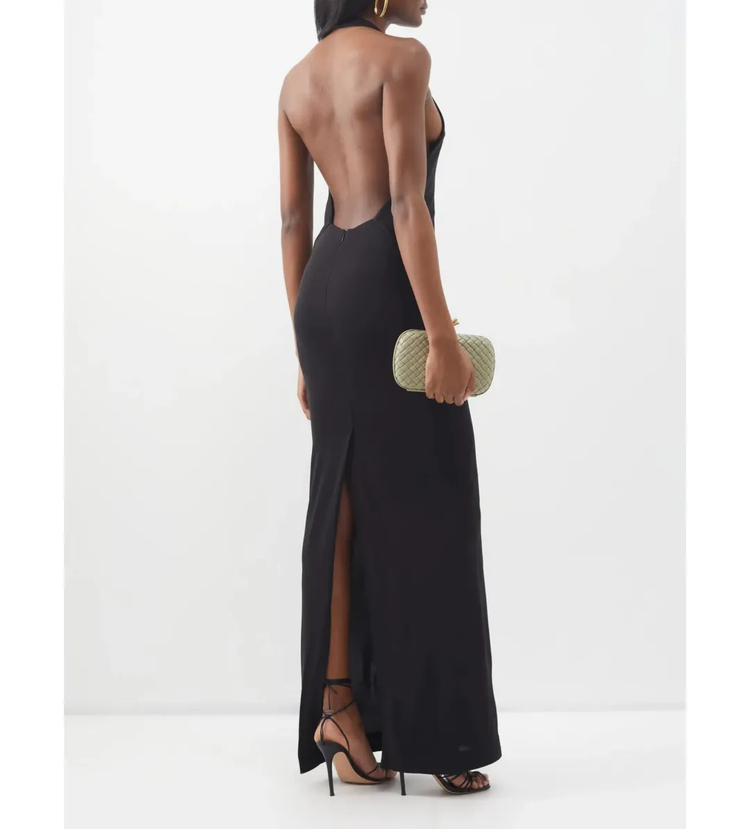 Christopher Esber Tailored Slope Halter Dress Black Size AU 6  for rent on The Volte - main image
