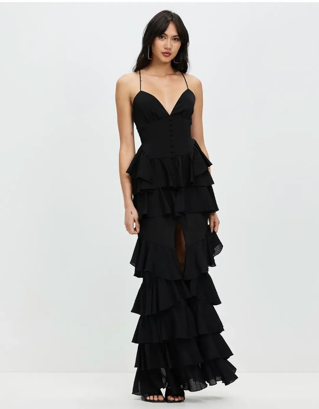 Derma Department Barcelona Maxi Dress Black Size AU 4 for rent on The Volte - main image