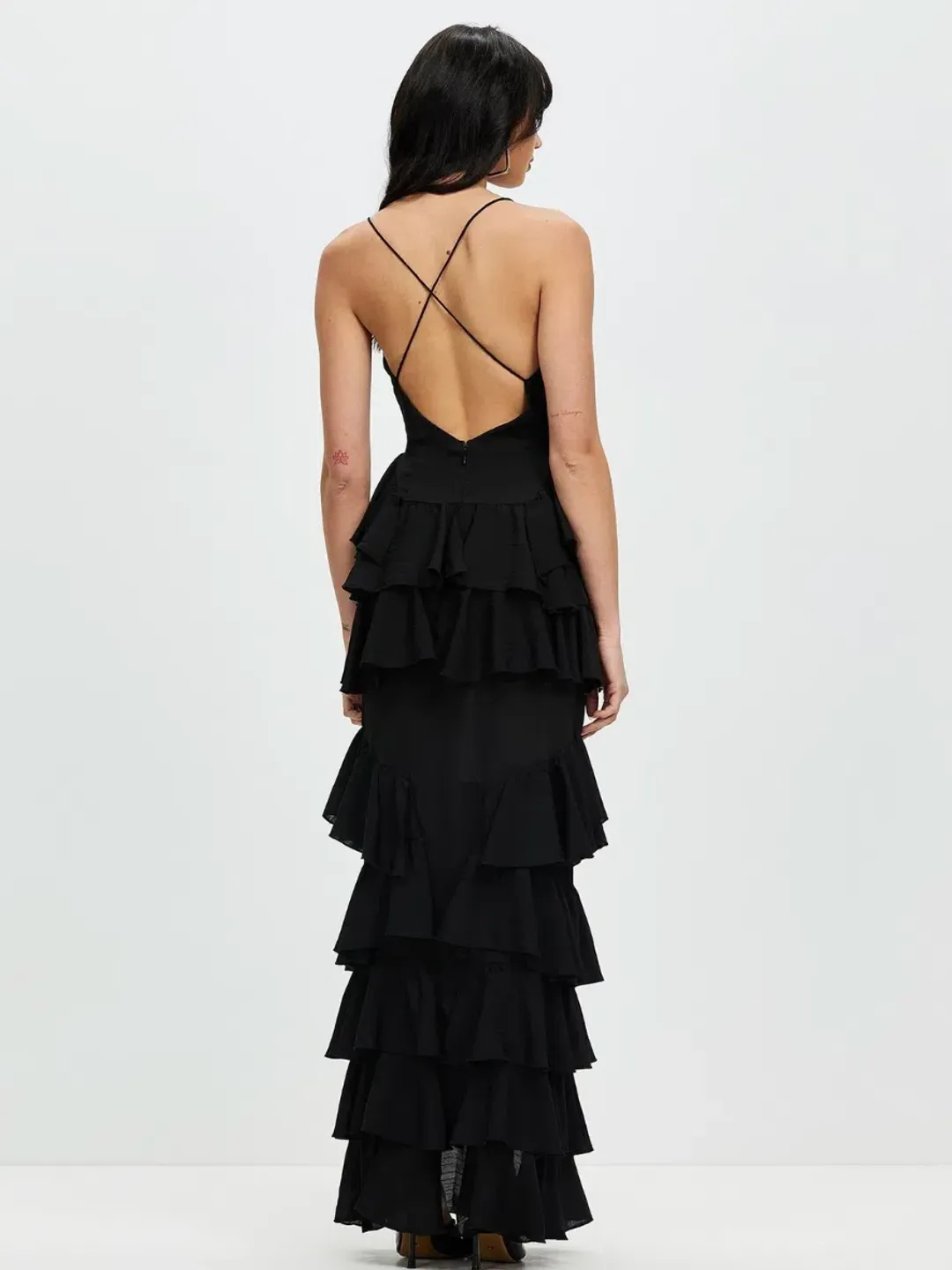 Derma Department Barcelona Maxi Dress Black Size AU 4 for rent on The Volte - main image