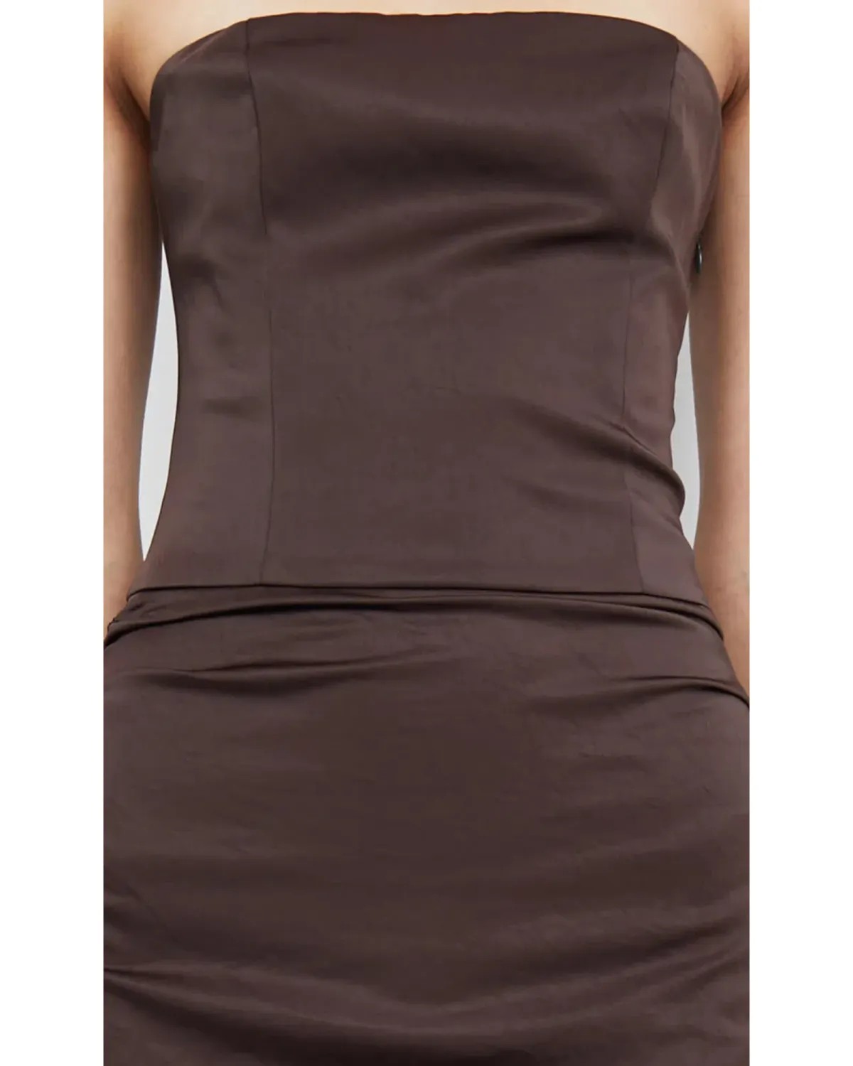 Bec & Bridge Jones Strapless Maxi Dress Cocoa Size AU 10  - Image 2