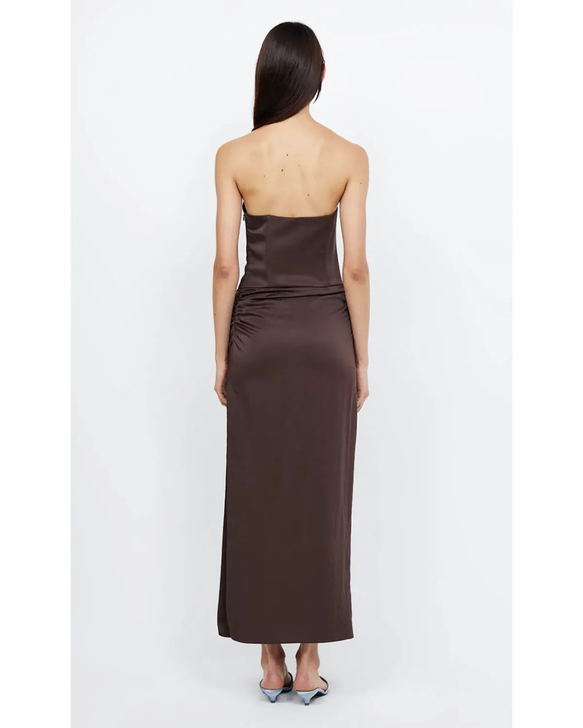 Bec & Bridge Jones Strapless Maxi Dress Cocoa Size AU 10  - Image 4
