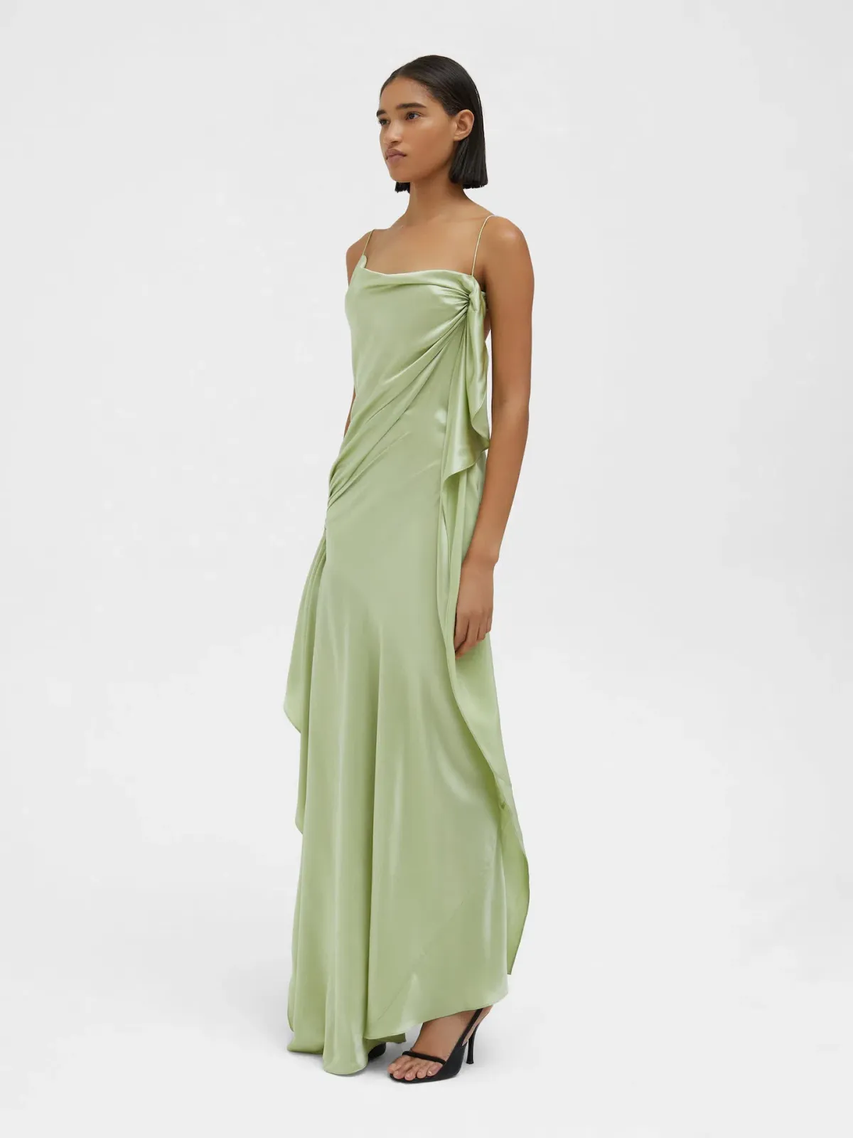 Christopher Esber Cusco Silk Drape Cami Dress in Pistachio Size 10 - Image 2