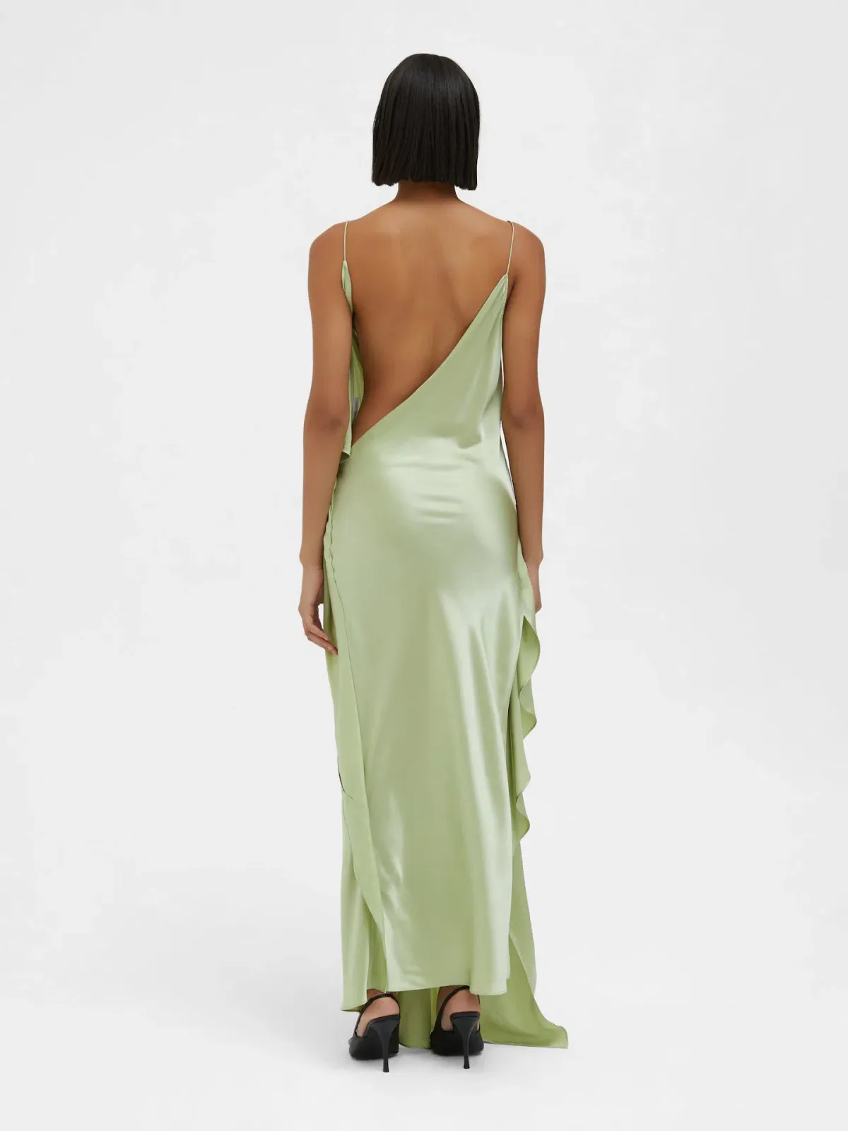 Christopher Esber Cusco Silk Drape Cami Dress in Pistachio Size 10 - Image 3