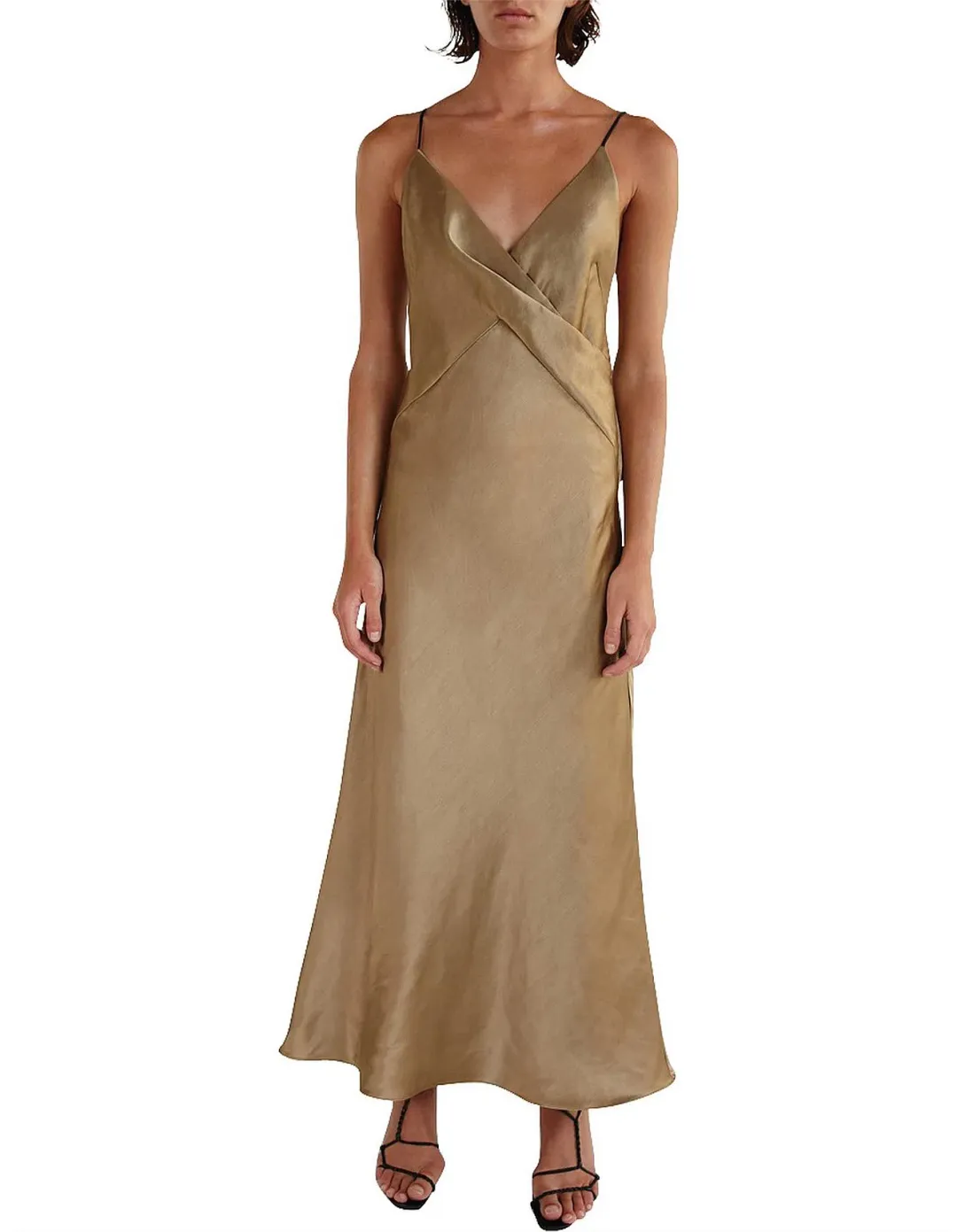 Christopher Esber Twisted Cami Dress Metallic Size 12 for rent on The Volte - main image