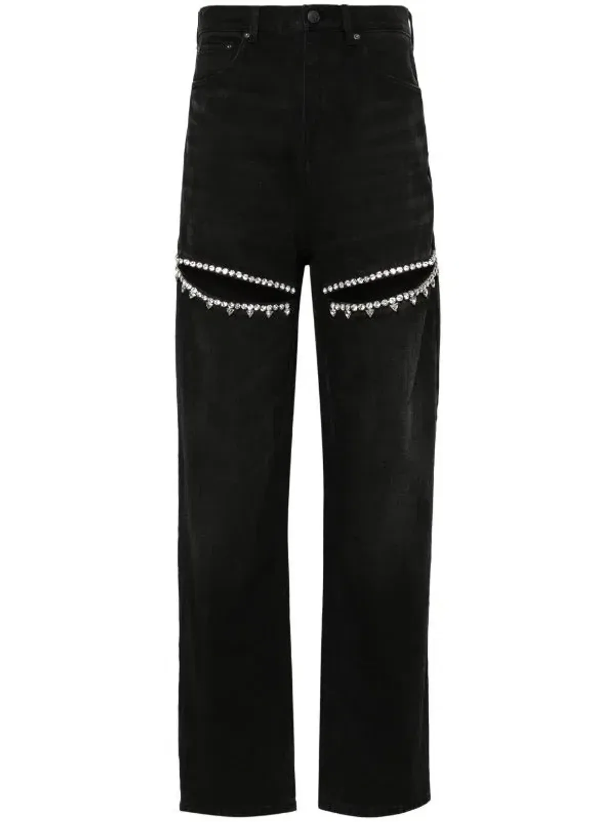 Area Crystal Slit Jeans Black Size 26 / AU 8 - Image 5