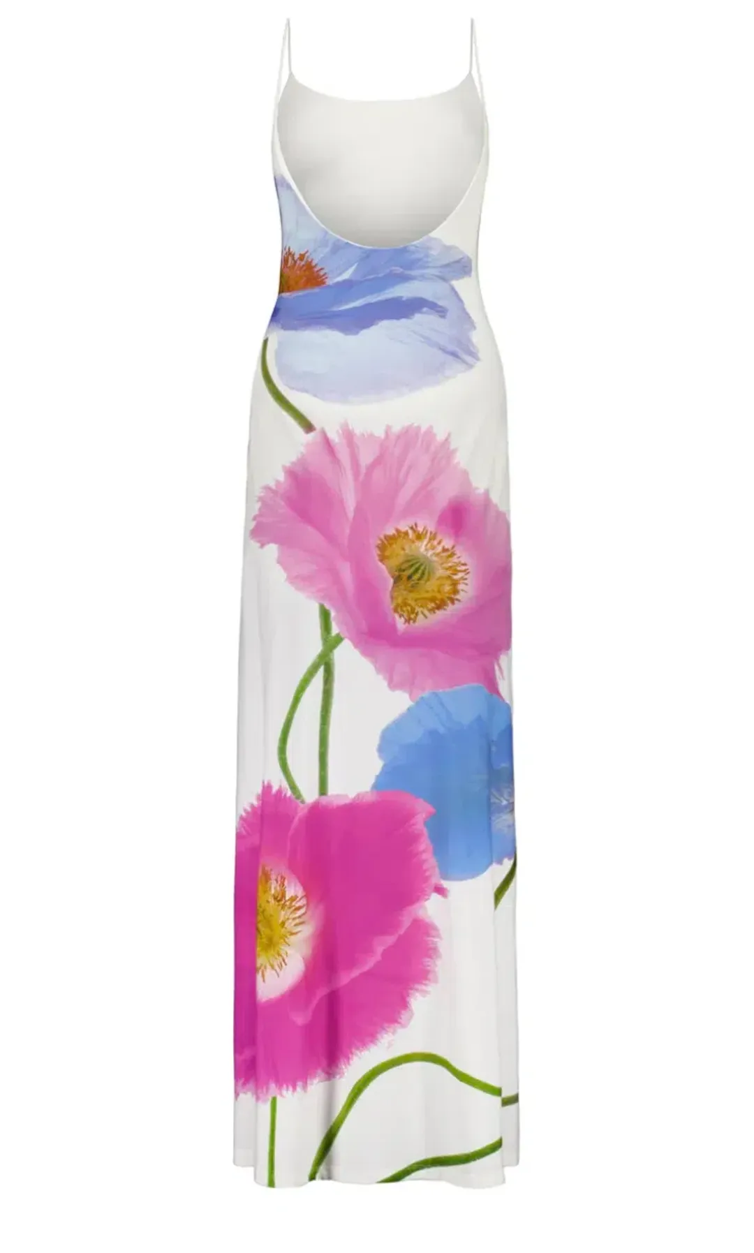 With Harper Lu Low Back Maxi Dress - Azure Poppy for rent on The Volte - main image