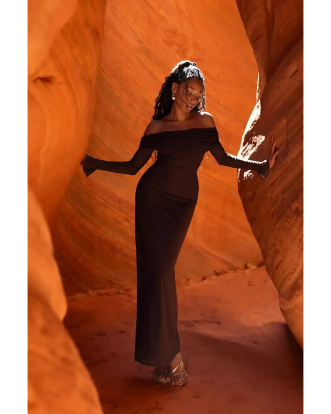 Meshki Josie Maxi Dress Brown Size S / AU 8 for rent on The Volte - main image