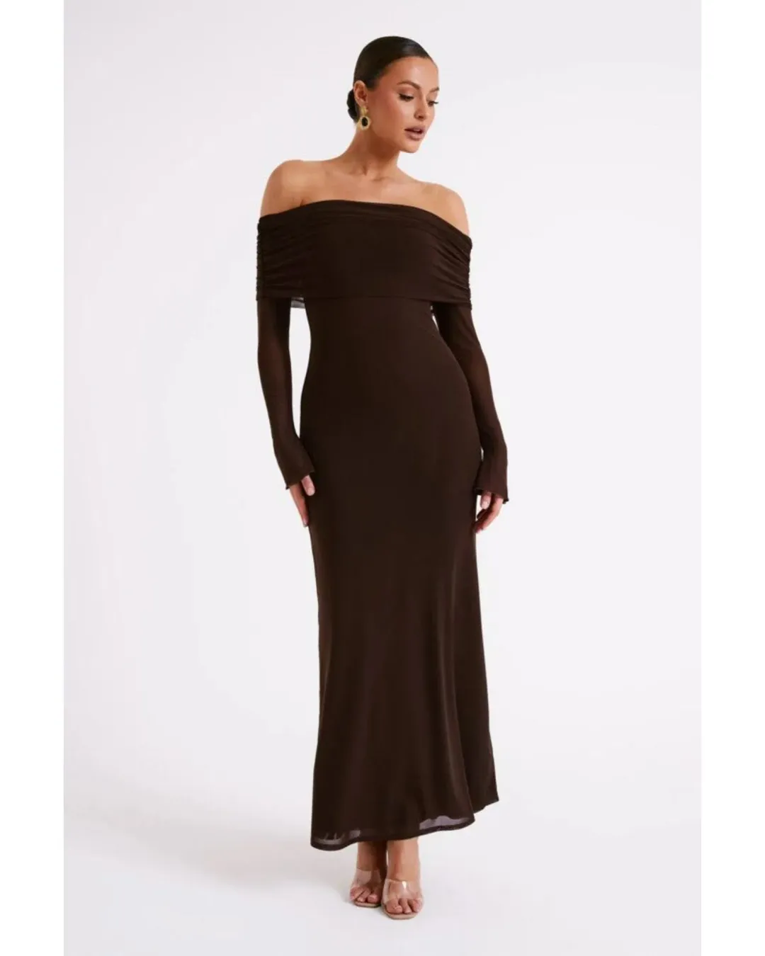 Meshki Josie Maxi Dress Brown Size S / AU 8 for rent on The Volte - main image
