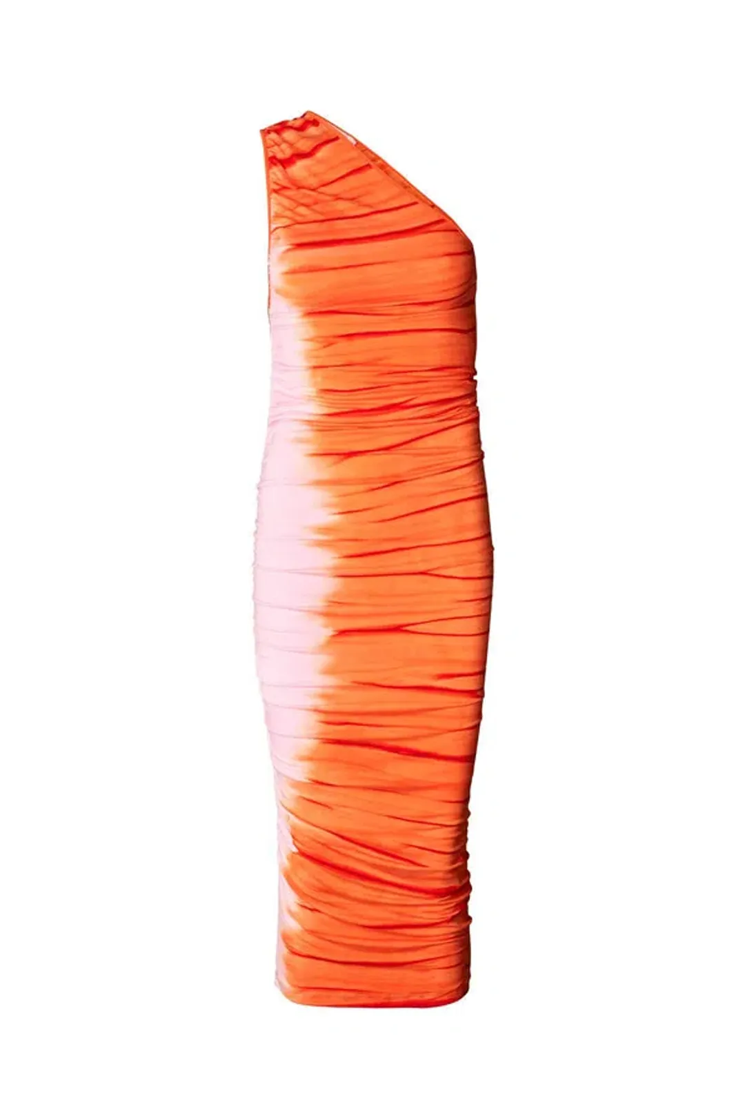 Rabens Saloner Lua Tidal One Shoulder Dress Orange Combo Size AU 8  for rent on The Volte - main image