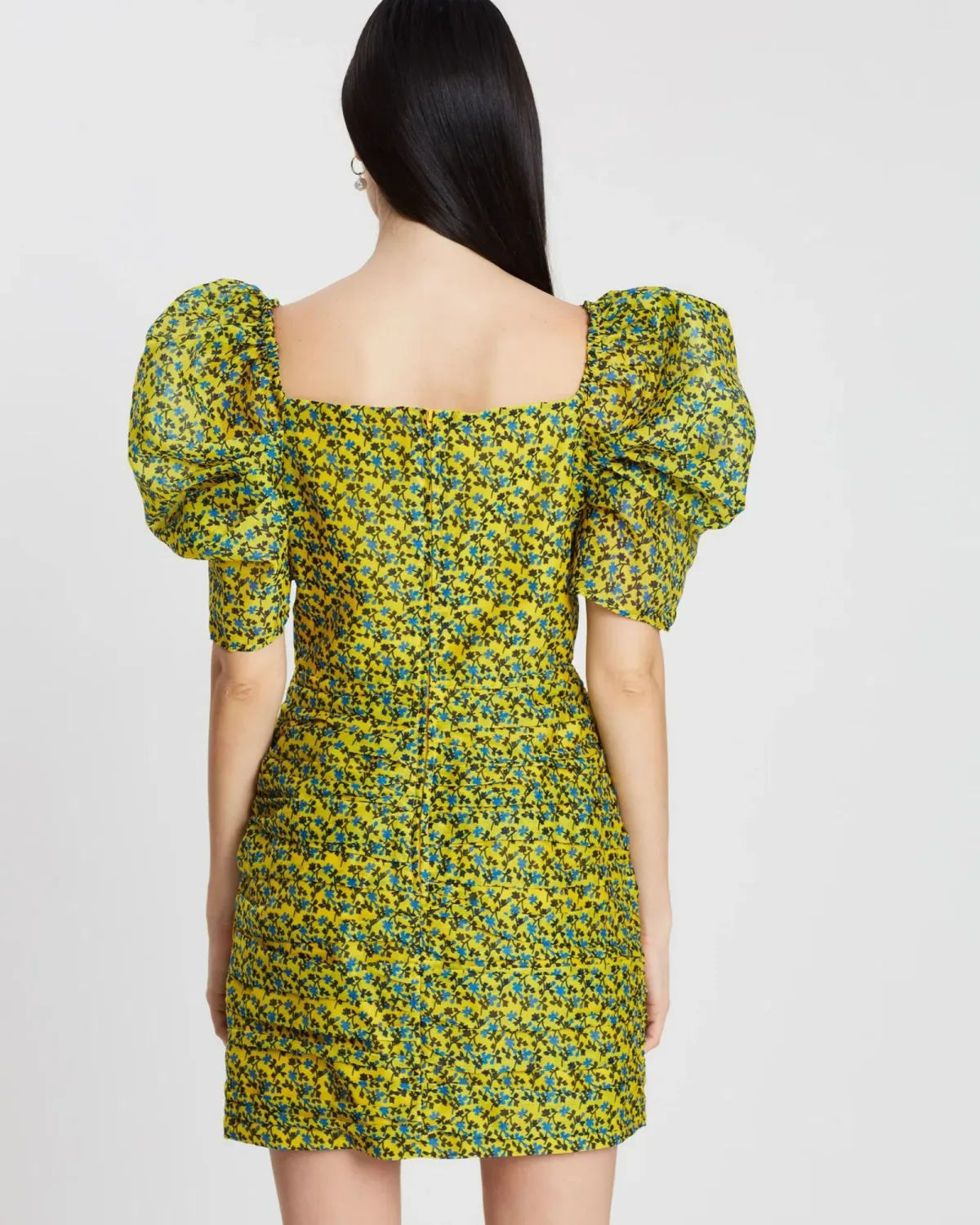C/MEO Collective Come Along Mini Dress Yellow Print Size AU 10 - Image 3