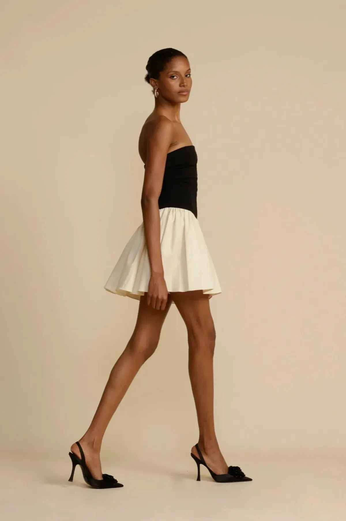 Arcina Ori Celine Mini Dress Black/White Size AU 6 - Image 4