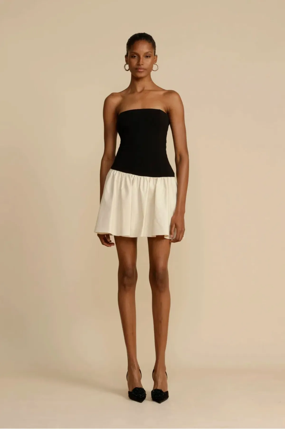 Arcina Ori Celine Mini Dress Black/White Size AU 6 - Image 1