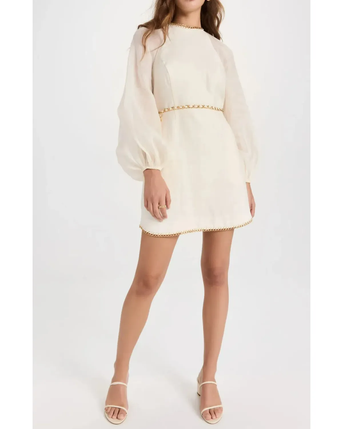 Zimmermann Rouleau Chain Mini Dress Pearl Size 1 / AU 10 - Image 1