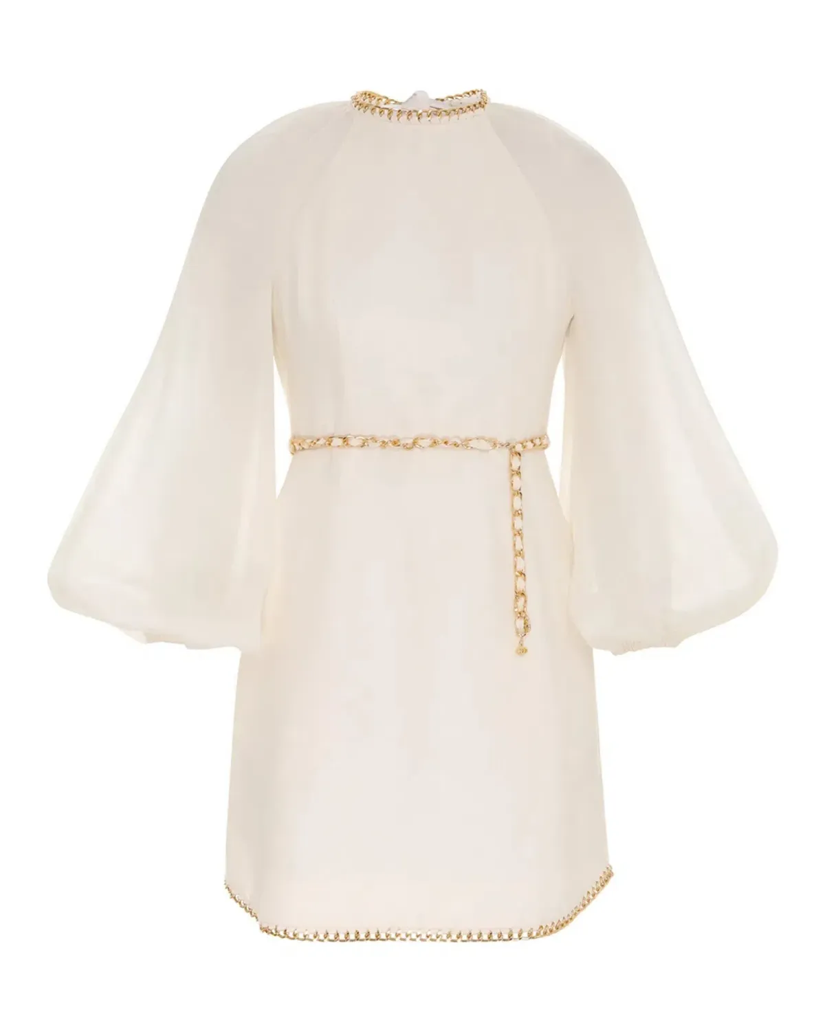 Zimmermann Rouleau Chain Mini Dress Pearl Size 1 / AU 10 - Image 3