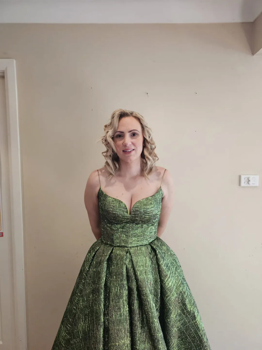 Lia Stubbla Lizard Ball Gown Green Size 12 for rent on The Volte - main image
