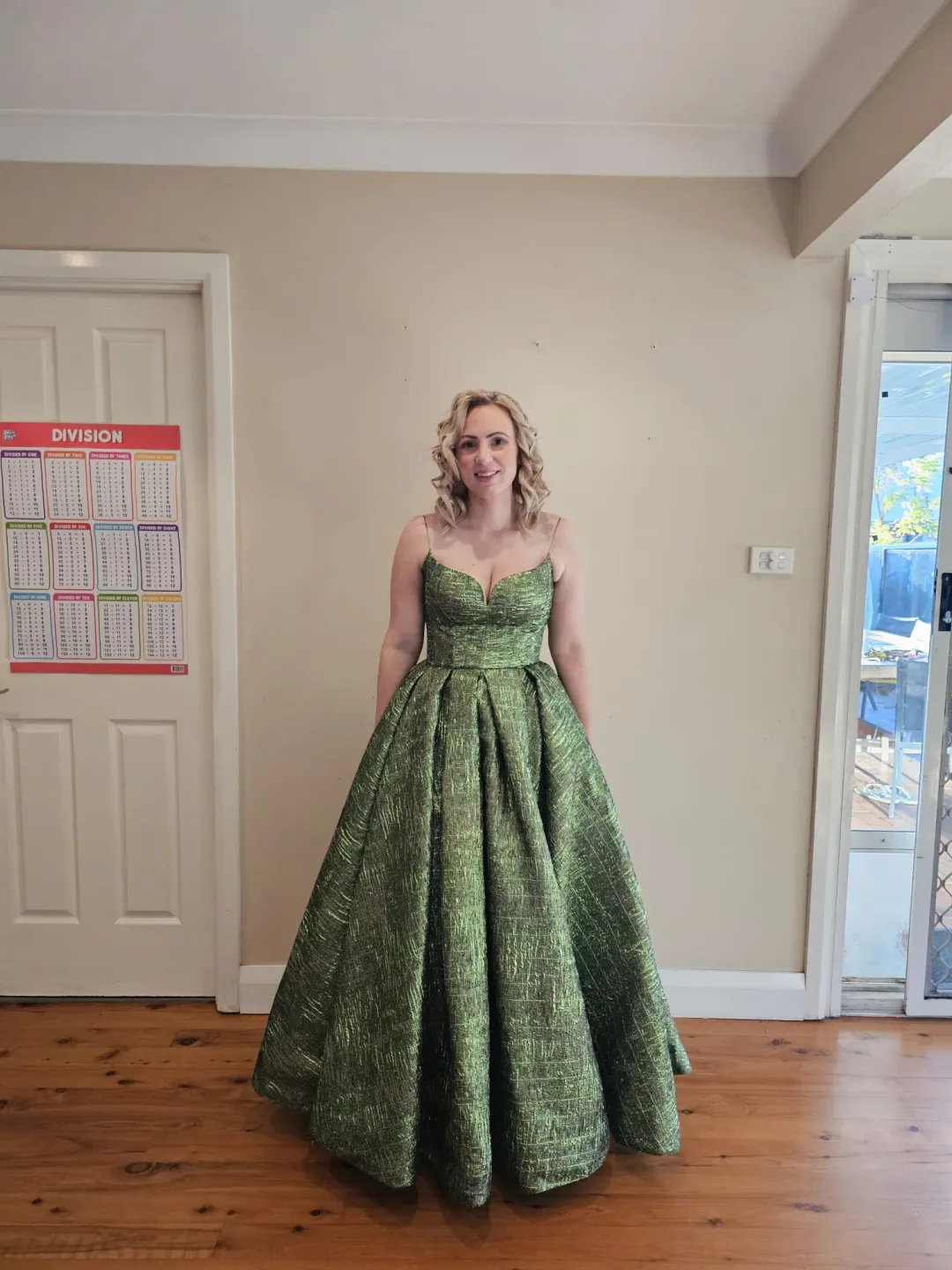 Lia Stubbla Lizard Ball Gown Green Size 12 for rent on The Volte - main image