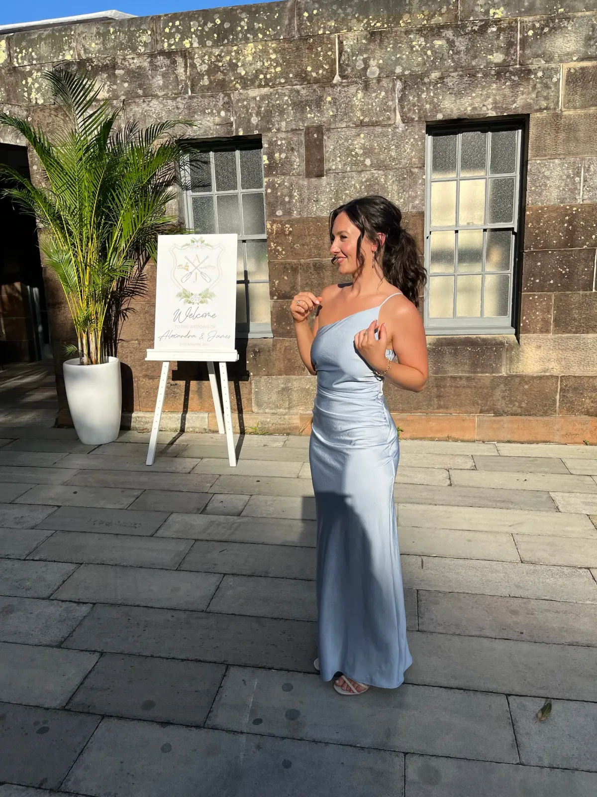 Bec & Bridge Eternity Asym Maxi Dress Dusty Blue Size 8 - Image 3