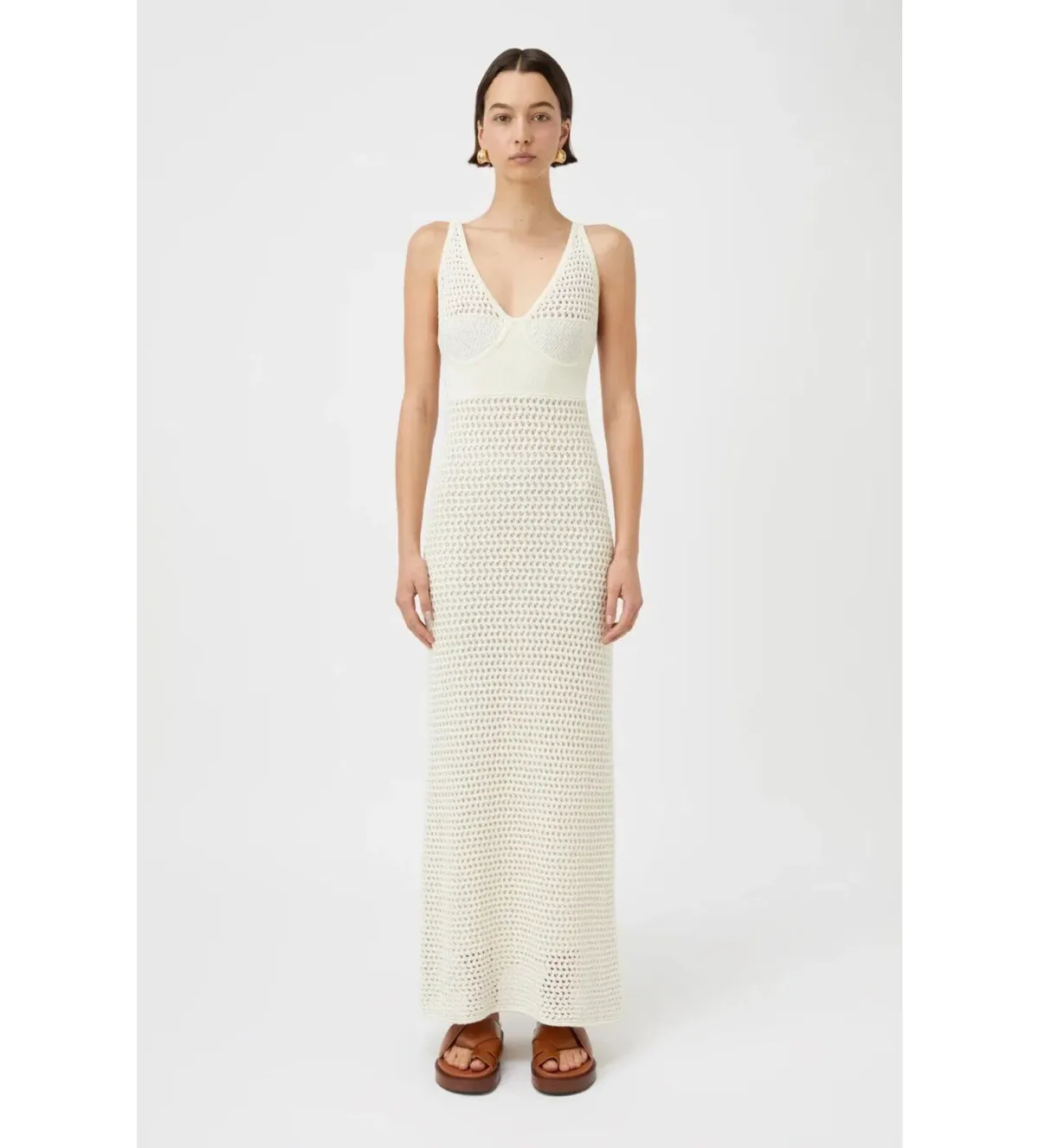 Camilla and Marc Lapis Midi Dress in Cream Size M/AU 12 - Image 1