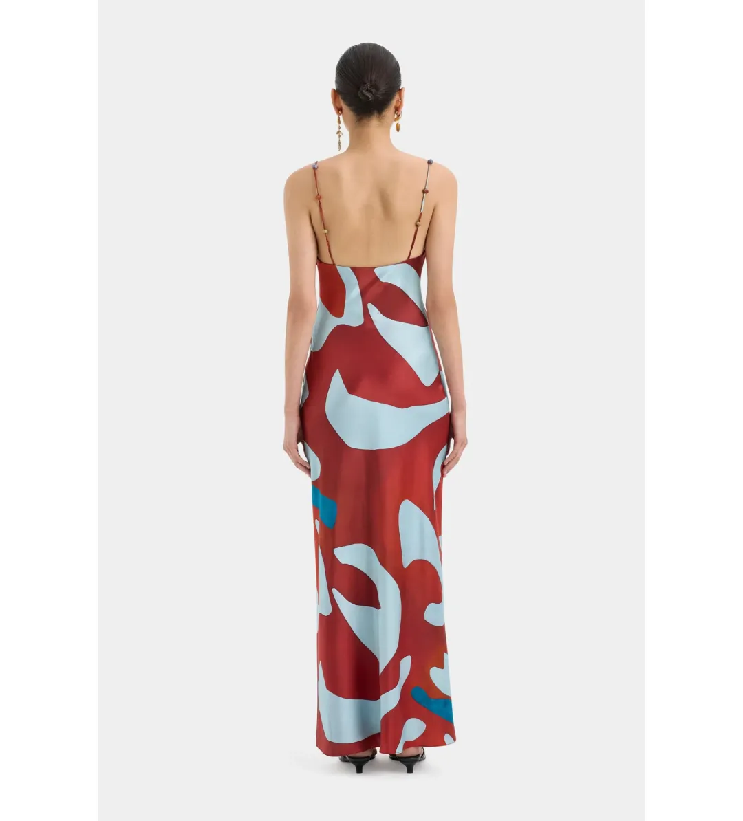 Sir The Label Frankie Slip Maxi Dress in Ruby Reflection Size AU 6 for rent on The Volte - main image