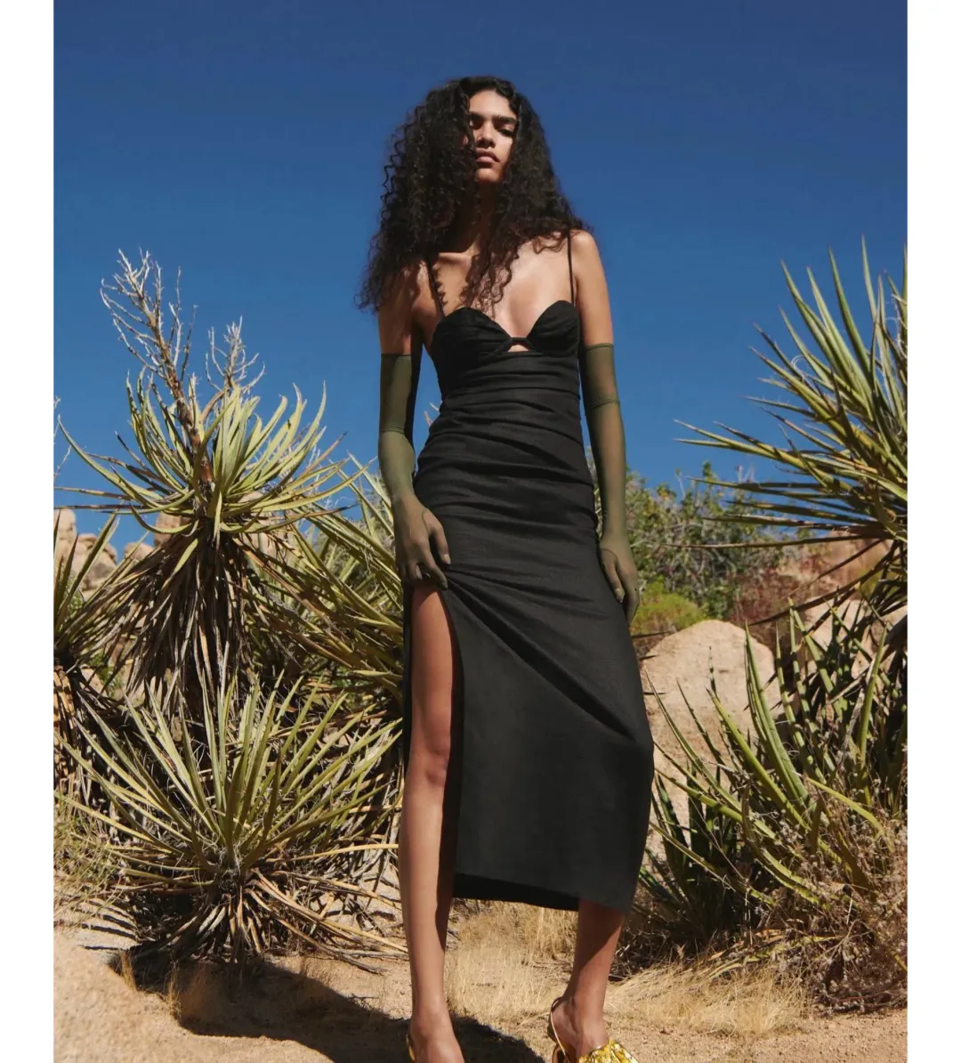 Sir The Label Noemi Balconette Midi Dress Black Size AU 10 for rent on The Volte - main image