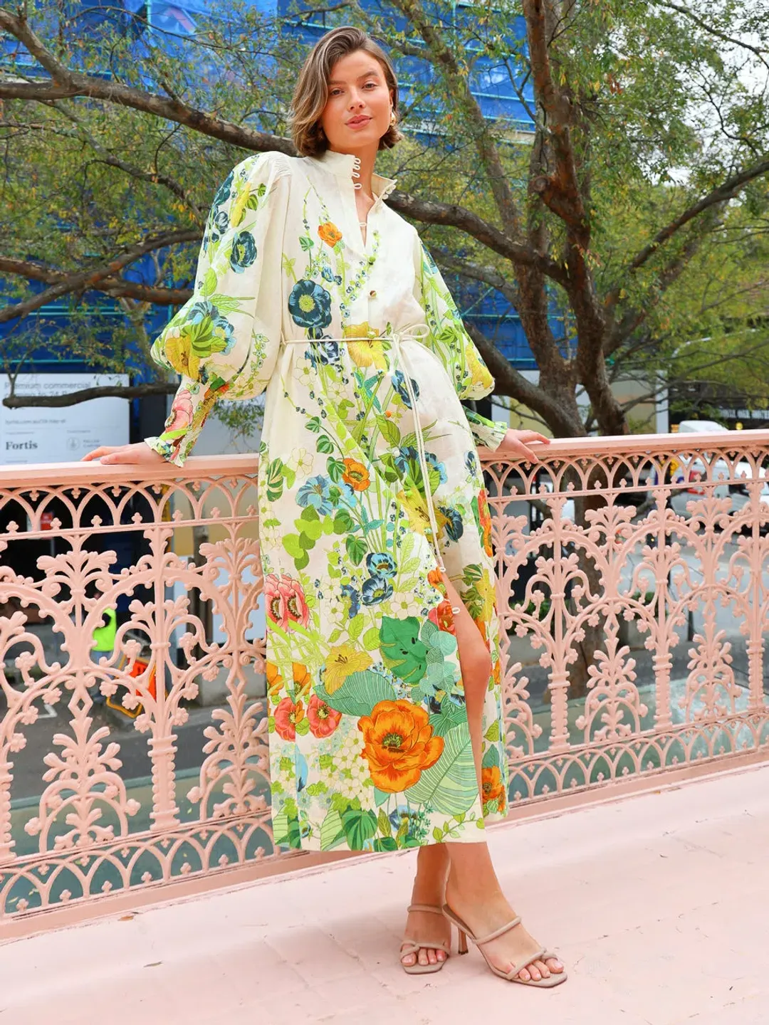 Alemais Constance Midi Shirtdress Floral Size 14 for rent on The Volte - main image
