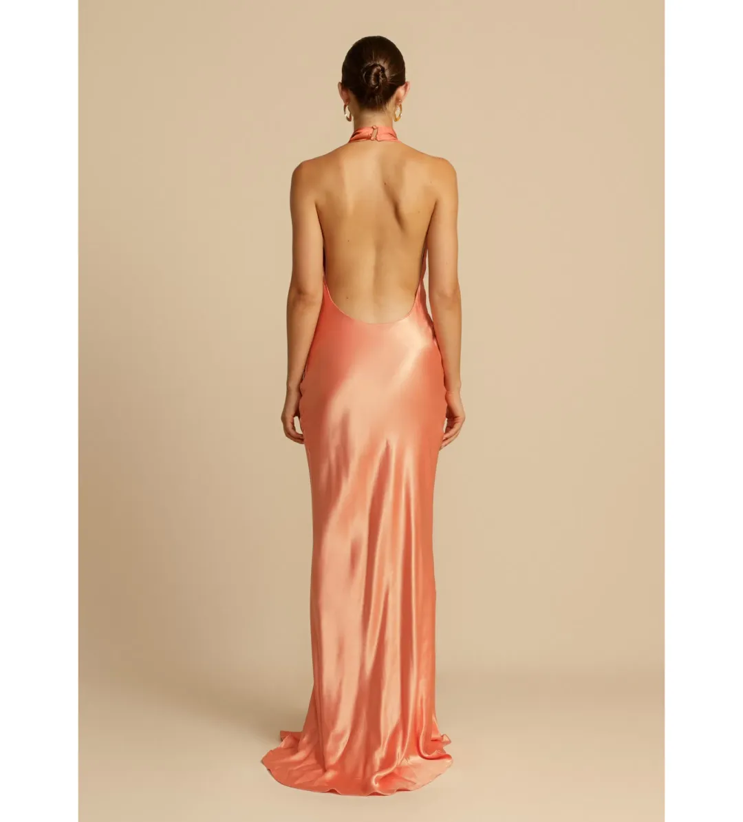 Arcina Ori Gaia Dress Papaya  Size 8  for rent on The Volte - main image