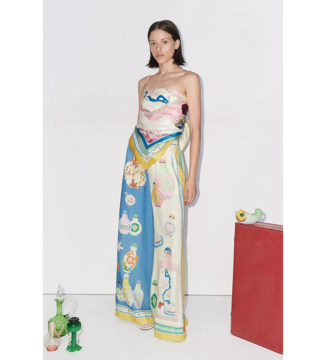 Alemais  Elixir Scarf And Pants Set Multi Print Size 8  for rent on The Volte - main image