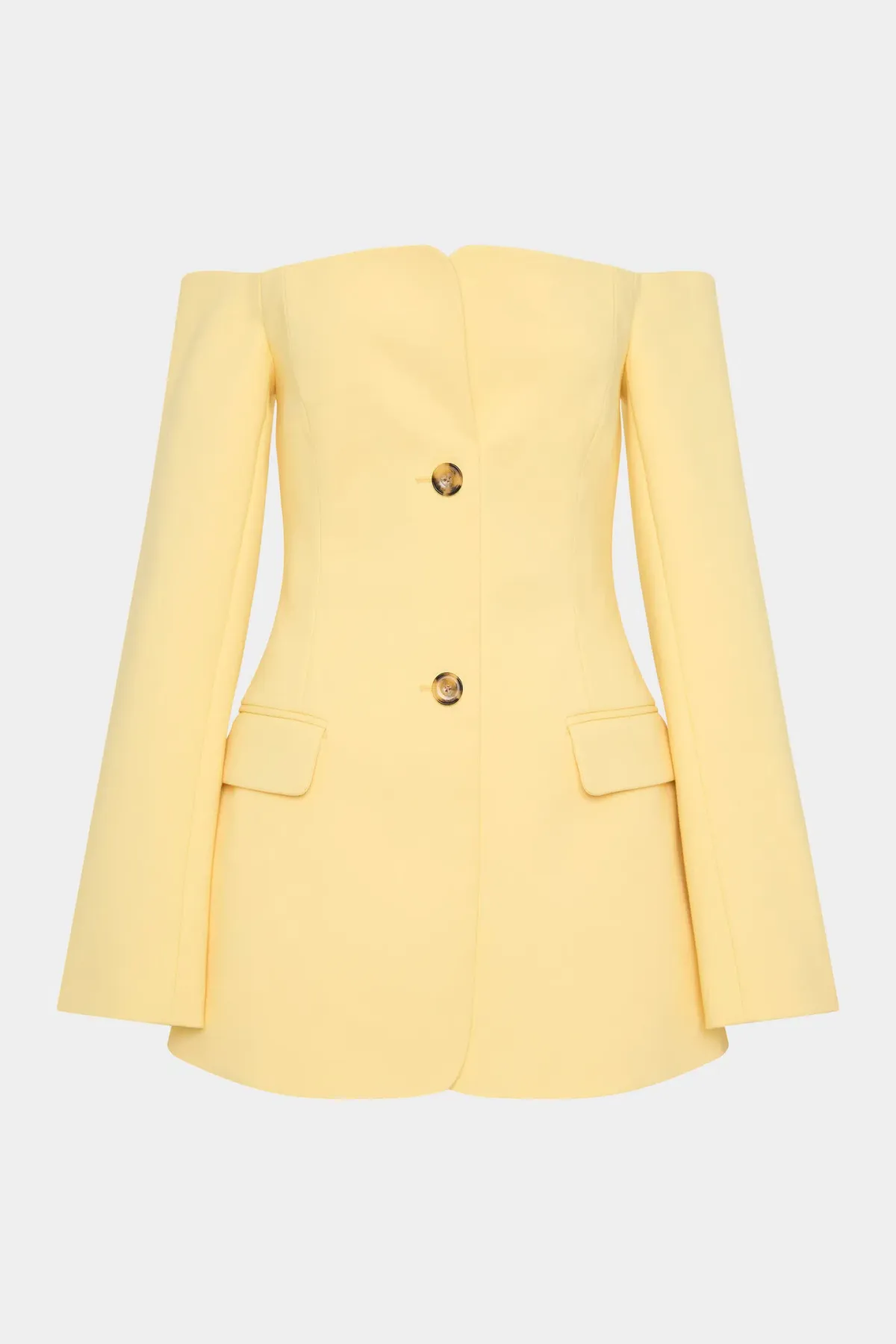 Sir The Label The Sandrine Tailored Mini Dress Limone Size 6 - Image 4