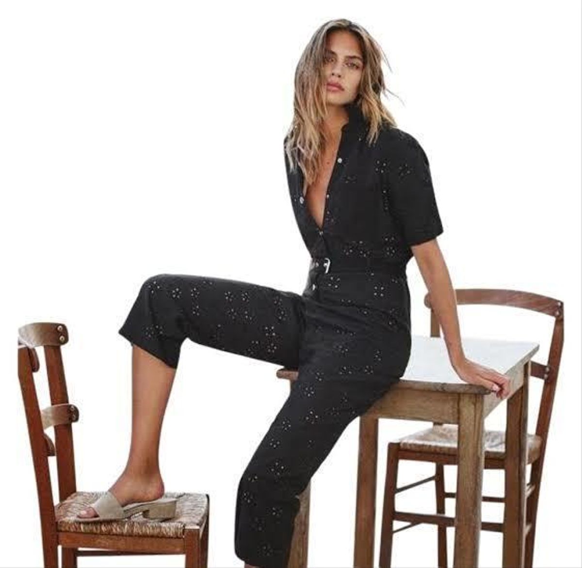 For Love and Lemons Spring Eyelet Jumpsuit size 8 - Image 1