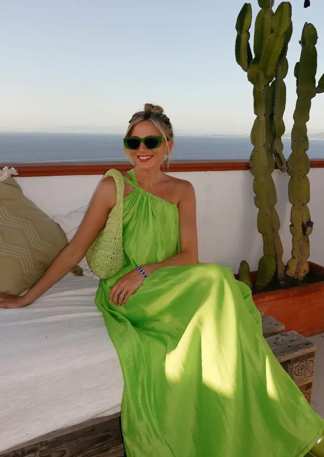 Tojha Lola Maxi Dress in Lime Green Size S / AU 8 for rent on The Volte - main image