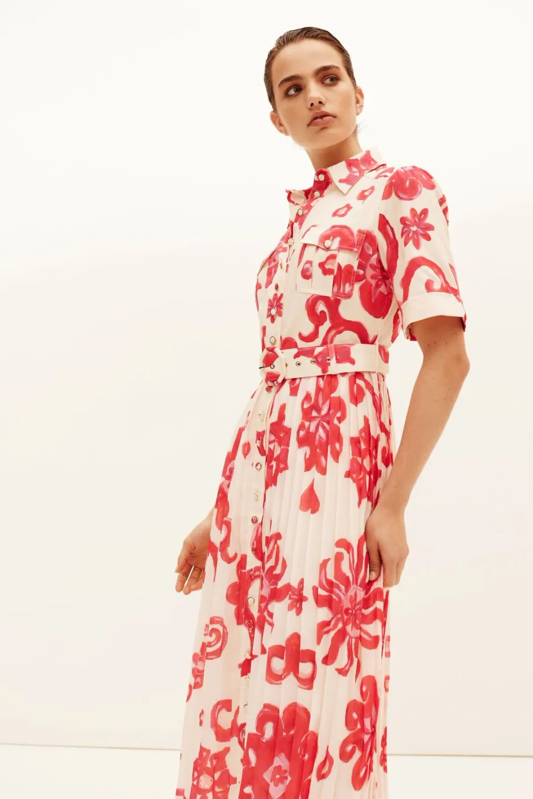 Kate Ford Delta Utility Gown Midi Dress Camellia Size 8 for rent on The Volte - main image