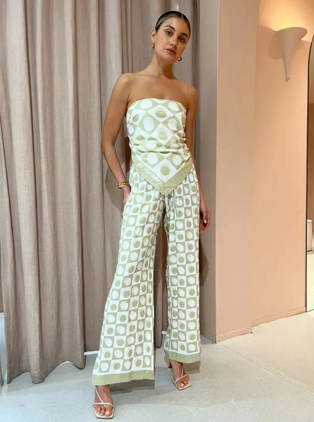 By Johnny Duality Scarf & Pant Set Print Size 8 for rent on The Volte - main image