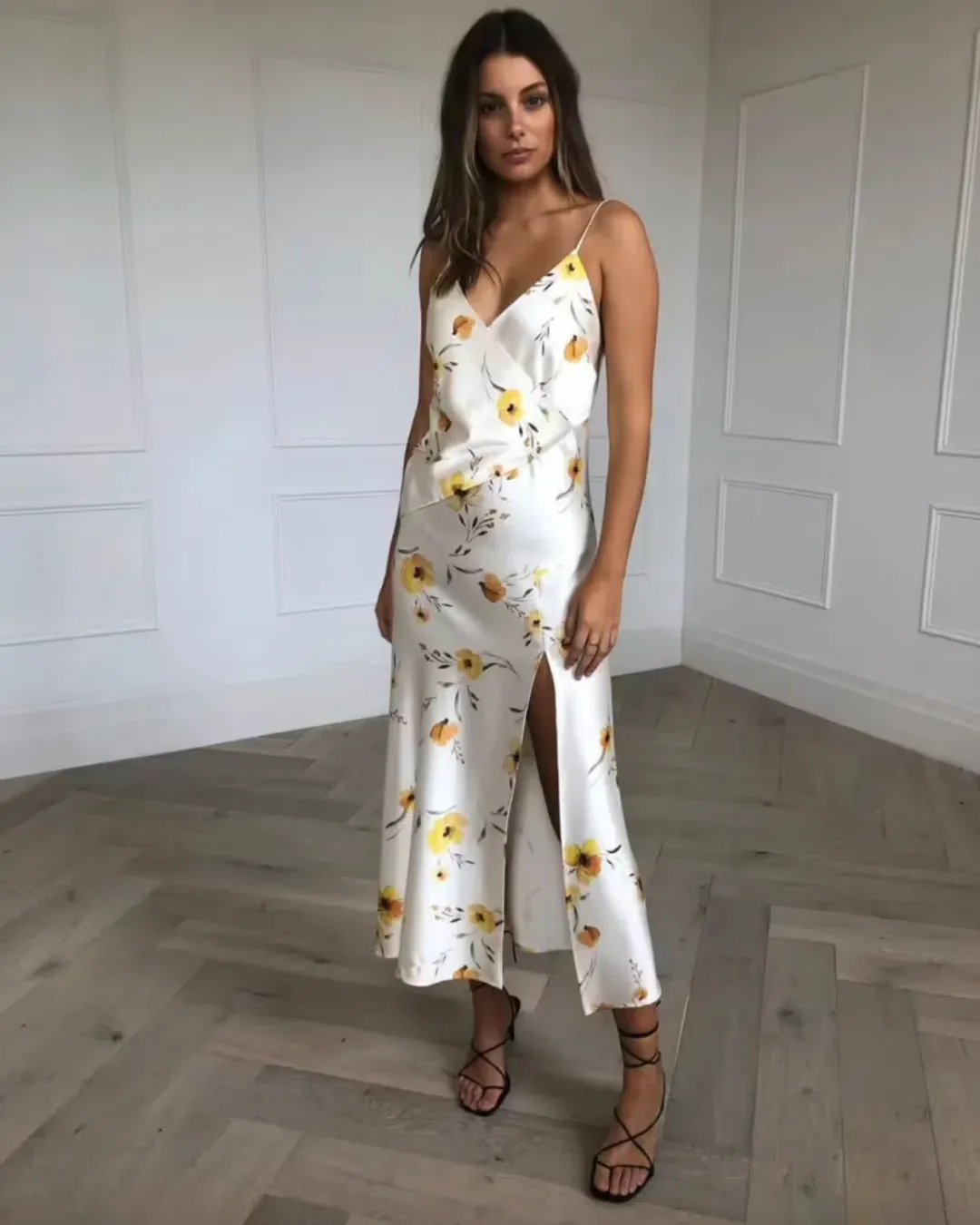 Bec & Bridge Colette Midi Wrap Dress Floral Size 8 for rent on The Volte - main image