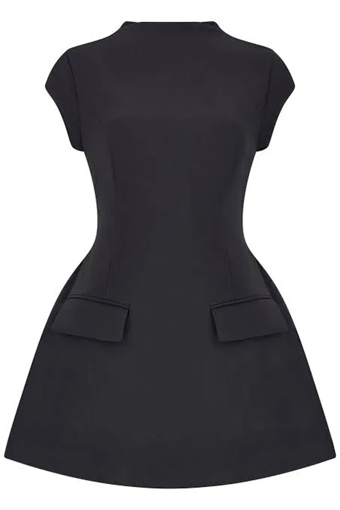 Odd Muse Ultimate Cap Sleeve Mini Dress Black Size AU 6 for rent on The Volte - main image