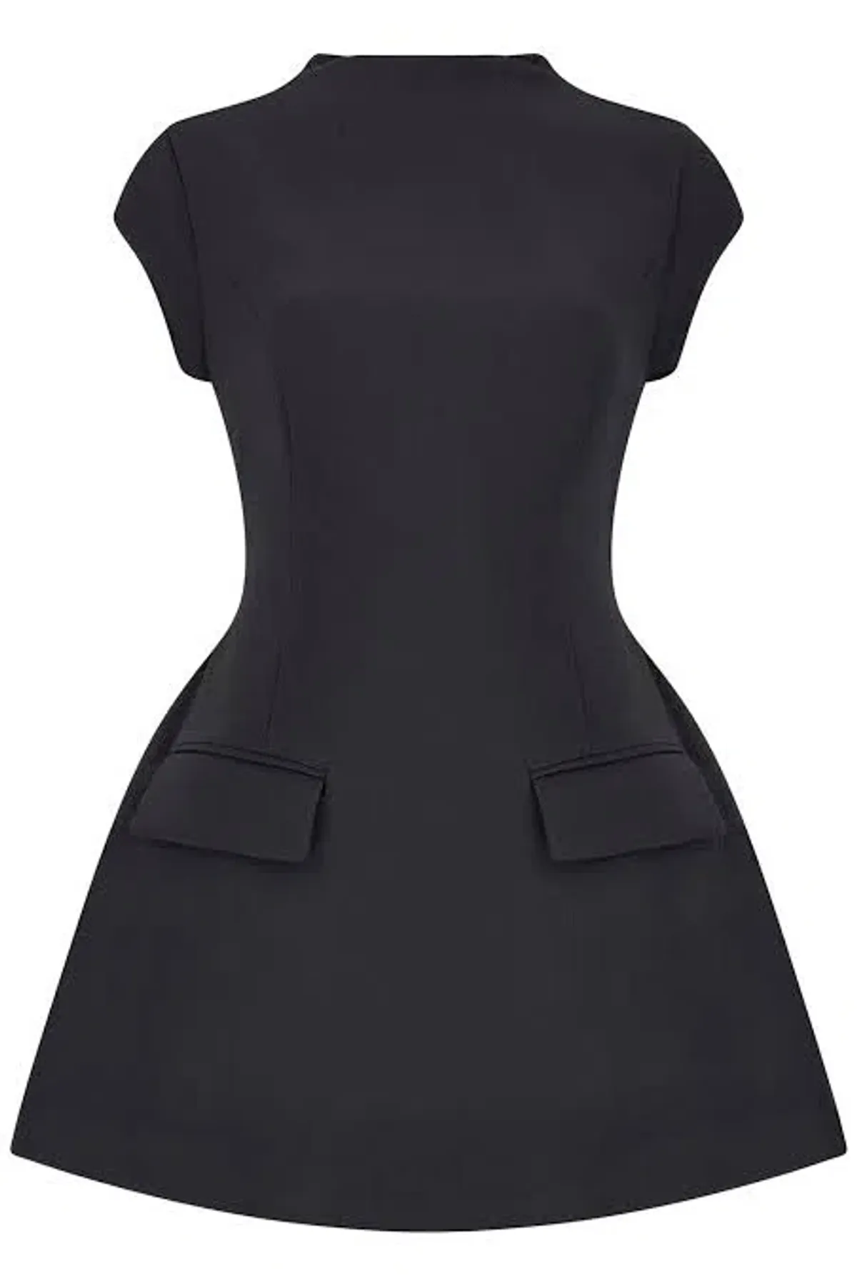 Odd Muse Ultimate Cap Sleeve Mini Dress Black Size AU 6 - Image 4