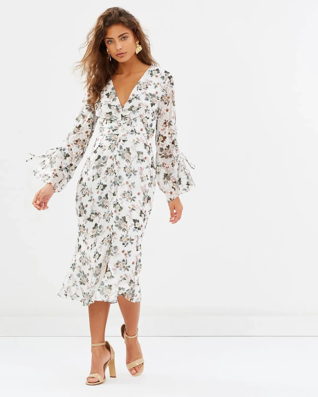 TALULAH Reminisce Midi Dress Size AU 10  for rent on The Volte - main image