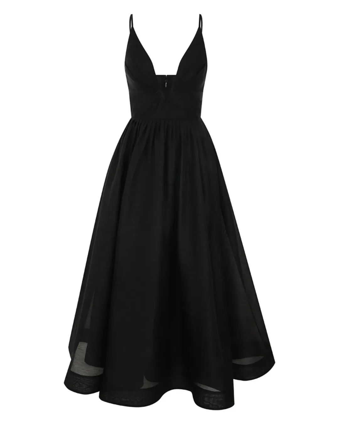 Zimmermann Illustration V Neck Midi Dress in Black Size 1 / AU 10 for rent on The Volte - main image