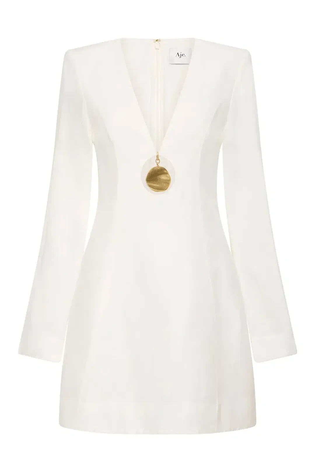 Aje Bettina Pendant Mini Dress White Size 12 for rent on The Volte - main image
