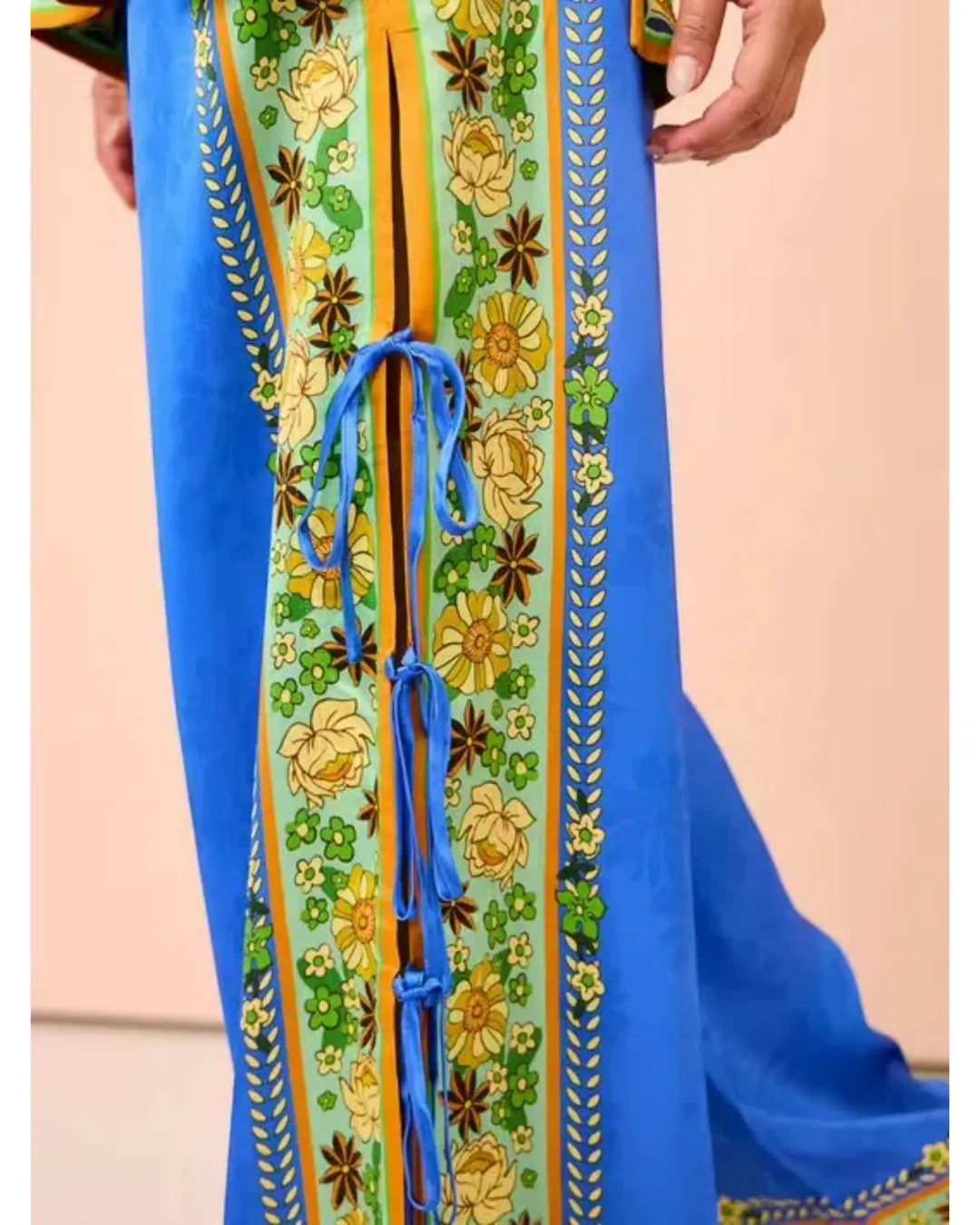 Alemais Linda Pants and Top Set Blue Print Size AU 6 for rent on The Volte - main image