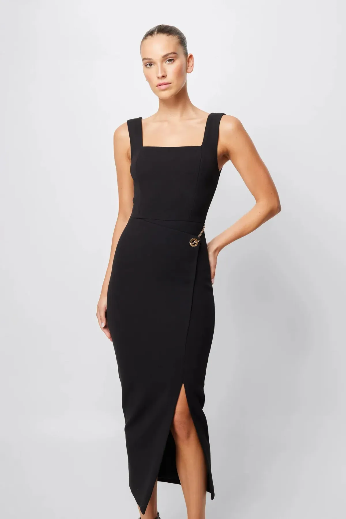 Mossman Envy Midi Dress Black Size AU 10 - Image 2