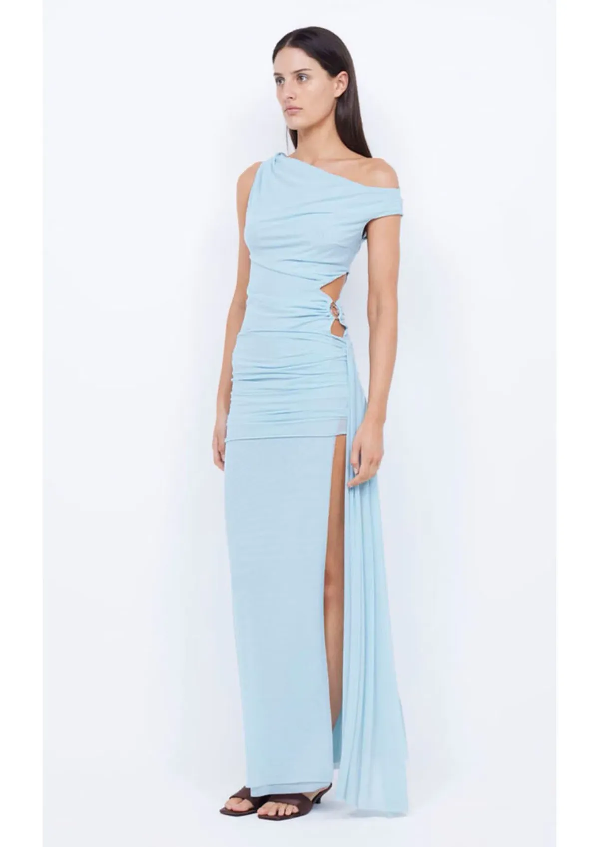 Bec & Bridge Kailani Asym Dress in Dolphin Blue Size XS / AU 6 - Image 1