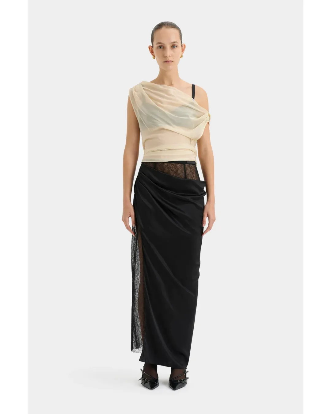 Sir the Label Strobe Cowl Top Bone Size 2 / AU 10 for rent on The Volte - main image