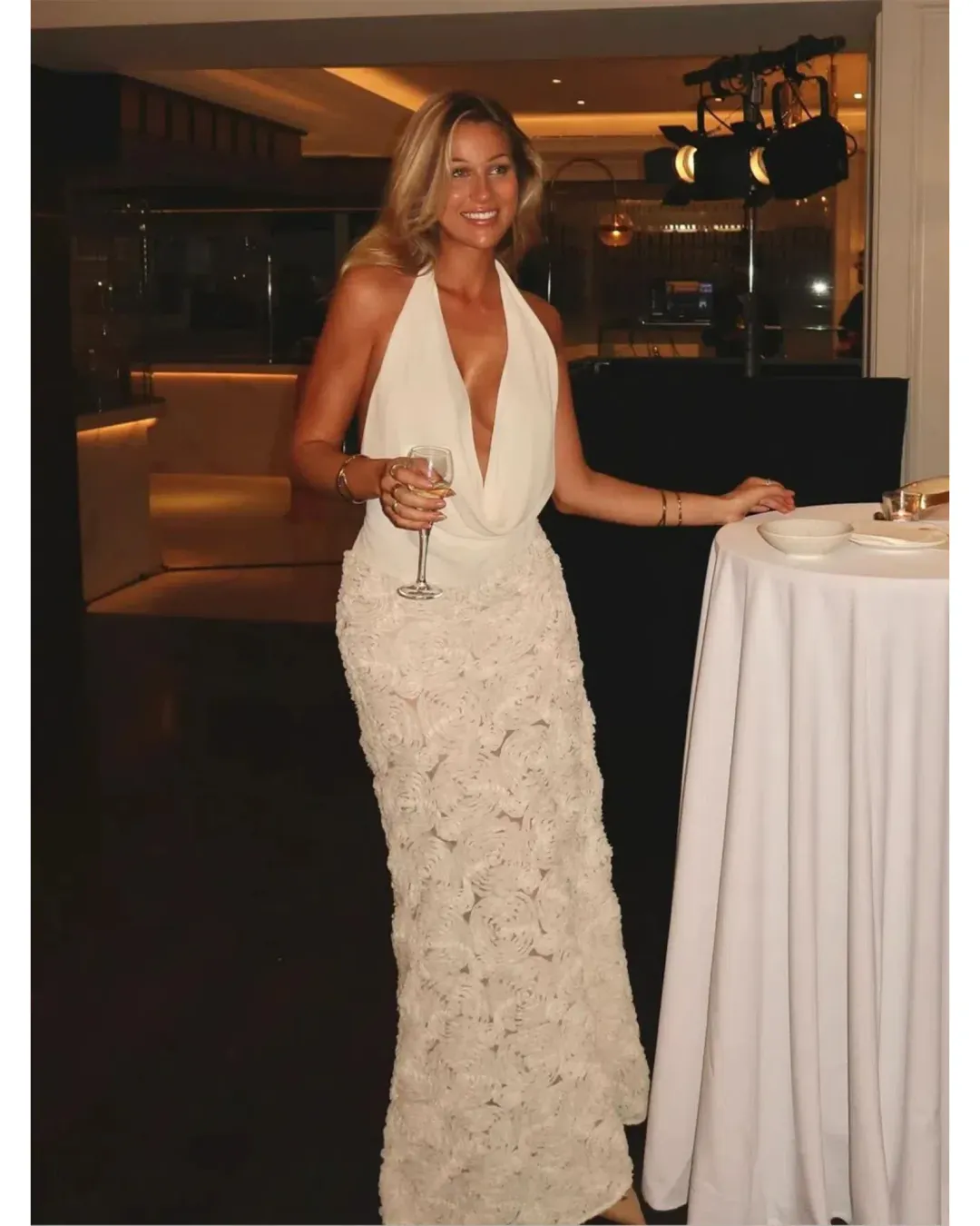 Arcina Ori Adrianna Dress Ivory Size AU 8 for rent on The Volte - main image