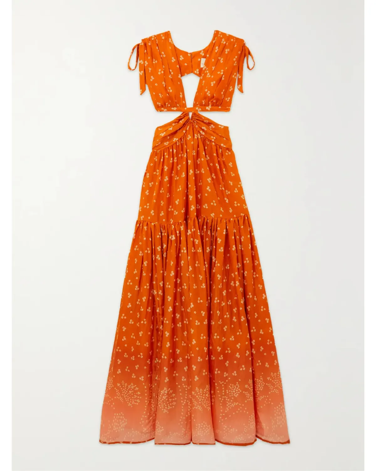 Hannah Artwear Amelie Printed Maxi Dress Orange Size AU 10 - Image 4