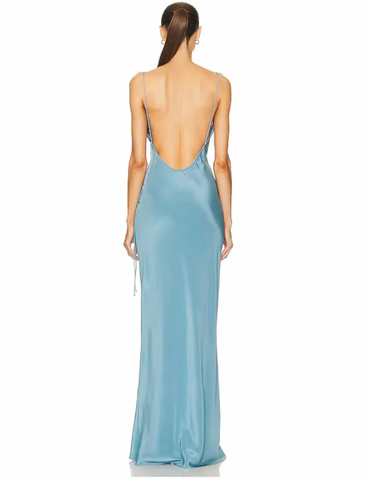 Christopher Esber Slope Silk Tie Dress Blue Size AU 10  - Image 5